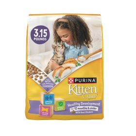 Purina Kitten ChowHealthy Development, Indoor Dry Kitten Food, Chicken, 3.15 lb Bag