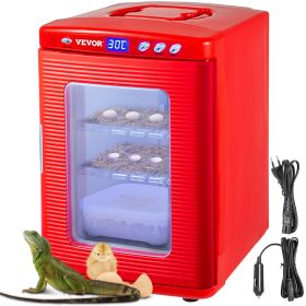 VEVOR Red Reptile Incubator 25L Scientific Lab Incubator Digital Incubator Cooling and Heating 5-60¬∞C Reptile Egg Incubator 12V/110V Work for Small R