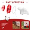 Chicken Feeder Set 6 Pieces Rainproof Automatic Chicken Feeder Poultry Farming Chicken Feeder for Chicken Duck Bird Goose Rainproof Poultry Feeder Kit