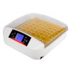 56-Egg Practical Fully Automatic Poultry Incubator with Egg Candler (US Standard) White