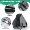 Dog Cone Breathable Dog Recovery Collar for Medium and Large Dogs Soft Dog Cone Adjustable Drawstring and Buckle Prevent Licking and Scratching Wounds